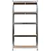 Questi scaffali resistenti sono la scelta ideale sia per lo stoccaggio residenziale che per quello commerciale, e offrono un ampio spazio dove tenere tutto in ordine. Materiale robusto: Gli scaffali portaoggetti sono costituiti da telai in acciaio e tavole in legno multistrato. I telai in acciaio garantiscono robustezza e stabilità, mentre il legno ingegnerizzato offre forza, stabilità, e resistenza all'umidità. Forte capacità di carico: Grazie al grande spessore del materiale - Foto miniatura 2