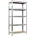 Questi scaffali resistenti sono la scelta ideale sia per lo stoccaggio residenziale che per quello commerciale, e offrono un ampio spazio dove tenere tutto in ordine. Materiale robusto: Gli scaffali portaoggetti sono costituiti da telai in acciaio e tavole in legno multistrato. I telai in acciaio garantiscono robustezza e stabilità, mentre il legno ingegnerizzato offre forza, stabilità, e resistenza all'umidità. Forte capacità di carico: Grazie al grande spessore del materiale - Foto miniatura 6