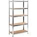 Questi scaffali resistenti sono la scelta ideale sia per lo stoccaggio residenziale che per quello commerciale, e offrono un ampio spazio dove tenere tutto in ordine. Materiale robusto: Gli scaffali portaoggetti sono costituiti da telai in acciaio e tavole in legno multistrato. I telai in acciaio garantiscono robustezza e stabilità, mentre il legno ingegnerizzato offre forza, stabilità, e resistenza all'umidità. Forte capacità di carico: Grazie al grande spessore del materiale - Foto miniatura 7