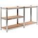Questi scaffali resistenti sono la scelta ideale sia per lo stoccaggio residenziale che per quello commerciale, e offrono un ampio spazio dove tenere tutto in ordine. Materiale robusto: Gli scaffali portaoggetti sono costituiti da telai in acciaio e tavole in legno multistrato. I telai in acciaio garantiscono robustezza e stabilità, mentre il legno ingegnerizzato offre forza, stabilità, e resistenza all'umidità. Forte capacità di carico: Grazie al grande spessore del materiale - Foto miniatura 9