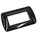 20 Placche Muro 4 Posti Moduli Nero Lucido Compatibile Tipo Bticino Living - Foto miniatura 1