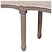 Panca In Legno Massello E Lino 150x40x48 Cm Bianco Crema - Foto miniatura 6