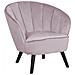 Poltrona In Velluto Rosa Dala - Foto miniatura 1