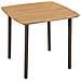 Tavolo Per Esterno Legno Massello Acacia E Acciaio 80x80x72 Cm - Foto miniatura 1