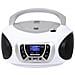 Stereo Portatile CD Boombox Radio DAB / DAB+ / FM con RDS USB AUX-IN e Presa Cuffie Colore Bianco - Foto miniatura 3