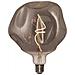Lampadina Maxi Filament Bumped, Decorativa, Con Filamento A Spirale, Fumo In Vetro, 18 X 18 X 21,5 Cm, 1 X E27, 5w, 150lm, 2000k, 240v - Foto miniatura 5