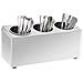 Portaposate Con 3 Inserti Rettangolare In Acciaio Inox - Foto miniatura 1