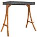 Altalena Con Tetto Antracite Legno Di Abete Con Finitura Teak - Foto miniatura 1