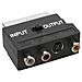 89953 Scart 3x RCA, S-VHS Nero cavo di interfaccia e adattatore - Foto miniatura 1