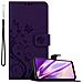 Custodia Compatibile Con Motorola Moto G31 / G41 In Lilla Scuro Fiore - Coperchio Protettivo In Design Floreale Con Chiusura Magnetica, Funzione Stand E Slot Per Carte - Foto miniatura 1