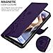Custodia Compatibile Con Motorola Moto G31 / G41 In Lilla Scuro Fiore - Coperchio Protettivo In Design Floreale Con Chiusura Magnetica, Funzione Stand E Slot Per Carte - Foto miniatura 4