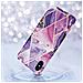 Custodia Compatibile Con Apple Iphone X / Xs In Marmo Viola Onda No. 14 - Coperchio Protettivo In Silicone Tpu Con Motivo A Mosaico - Foto miniatura 4