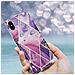 Custodia Compatibile Con Apple Iphone X / Xs In Marmo Viola Onda No. 14 - Coperchio Protettivo In Silicone Tpu Con Motivo A Mosaico - Foto miniatura 7