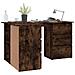 Scrivania ad Angolo Rovere Fumo 145x100x76 cm Legno Multistrato - Foto miniatura 7