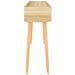 Tavolo Consolle Marrone 105x30x75 Massello Pino Rattan Naturale - Foto miniatura 4