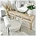 Tavolo Consolle Marrone 105x30x75 Massello Pino Rattan Naturale - Foto miniatura 5