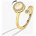 Anello Aperto Regolabile Con Decorazione Rotonda Girevole Gold - Foto miniatura 2