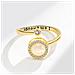 Anello Aperto Regolabile Con Decorazione Rotonda Girevole Gold - Foto miniatura 4