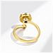 Anello Aperto Regolabile Con Decorazione Rotonda Girevole Gold - Foto miniatura 5