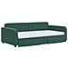 Divano Letto Estraibile Cassetti Verde Scuro 100x200cm Velluto - Foto miniatura 6