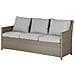 Set Da Giardino 5 Posti In Rattan Taupe E Grigio Fonti - Foto miniatura 3