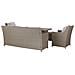 Set Da Giardino 5 Posti In Rattan Taupe E Grigio Fonti - Foto miniatura 7