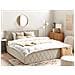 Letto In Velluto Beige Con Contenitore 180 X 200 Cm Rochefort - Foto miniatura 1