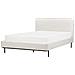 Letto Bouclé Corio 140 X 200 Cm Bianco Sporco - Foto miniatura 3
