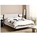 Letto Bouclé Corio 140 X 200 Cm Bianco Sporco - Foto miniatura 1