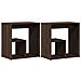 Tavolini 2 Pz Rovere Marrone 50x30x50 Cm In Legno Multistrato - Foto miniatura 2
