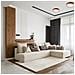 Lampada A Soffitto Eveline - Marrone - Legno, Vetro - 8x37x37 Cm - Foto miniatura 2