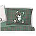 Copripiumino Sacco Piumone Pensieri Delicati 100% Cotone Orsetto Tartan Singolo Verde - Foto miniatura 3