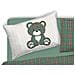 Copripiumino Sacco Piumone Pensieri Delicati 100% Cotone Orsetto Tartan Singolo Verde - Foto miniatura 5