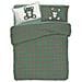 Copripiumino Sacco Piumone Pensieri Delicati 100% Cotone Orsetto Tartan Singolo Verde - Foto miniatura 1