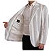 Blazer Monopetto In Cotone A Righe Bianche - It52 - L - Foto miniatura 4