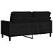 Divano A 2 Posti Nero 140 Cm In Velluto - Foto miniatura 5