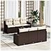Set Divano da Giardino da 7 Pezzi con Cuscini in Rattan Polare Marrone, Divano da Giardino a Due Posti con Ripostiglio e Cuscini in Rattan Polare Marrone - Foto miniatura 2