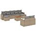 Set Divano da Giardino 10 pz con Cuscini Beige Misto Polyrattan - Foto miniatura 1