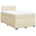 Giroletto a Molle con Materasso Crema 120x190 cm in Tessuto - Foto miniatura 3