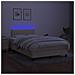 Letto a Molle con Materasso e LED Crema 120x190 cm in Tessuto - Foto miniatura 4