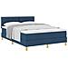 Letto con Rete e Materasso Blu 160x200 cm Tessuto - Foto miniatura 1