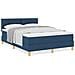 Letto con Rete e Materasso Blu 160x200 cm Tessuto - Foto miniatura 4