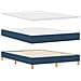 Letto con Rete e Materasso Blu 160x200 cm Tessuto - Foto miniatura 6