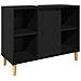 Set di Mobili da Bagno da 3 Pezzi  in Rovere Nero Legno Ingegnerizzato, Mobile da Bagno  Rovere Nero 30x30x190 cm Legno Ingegnerizzato, Mobile da Bagno  Rovere Nero 30x30x100 cm Legno Ingegnerizzato - Foto miniatura 6