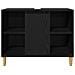 Set di Mobili da Bagno da 3 Pezzi  in Rovere Nero Legno Ingegnerizzato, Mobile da Bagno  Rovere Nero 30x30x190 cm Legno Ingegnerizzato, Mobile da Bagno  Rovere Nero 30x30x100 cm Legno Ingegnerizzato - Foto miniatura 8