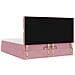 Struttura Letto Pouf con Materassi Rosa 160x200 cm Velluto - Foto miniatura 9