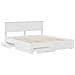 Struttura del letto Bianco 200 x 200 cm Legno multistrato - Foto miniatura 5
