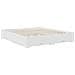 Struttura del letto Bianco 200 x 200 cm Legno multistrato - Foto miniatura 6