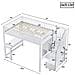 Letto Soppalco Matrimoniale Con Led, Scaffali E Scala Organizzativa - Foto miniatura 3
