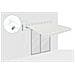 Tenda Da Sole Monoblocco Bianca Vecchio 3m X 2,5m Tela Beige - Foto miniatura 2